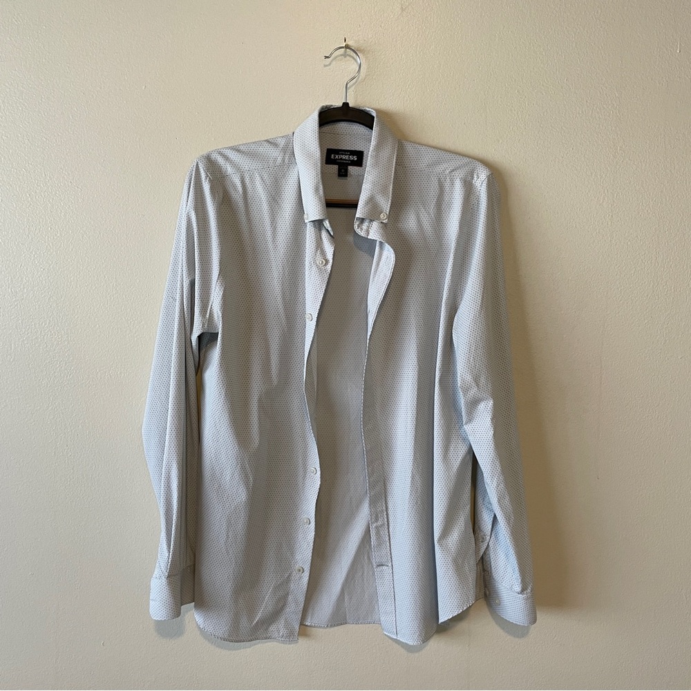 Express Light Gray Dress Shirt